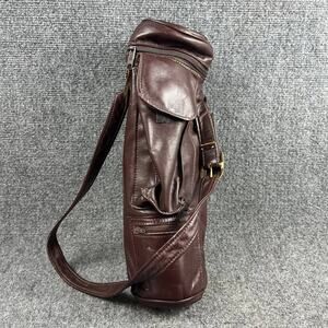 Vintage Camera Bag Brown Leather-Look w/ Leica Embossed Lid — Damage/Read